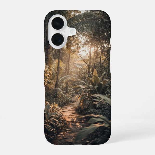 Sentier de Jungle Vintage iPhone 16 Case (Back)