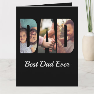 Sentimental Best Dad Custom Photo Father `s Day Card