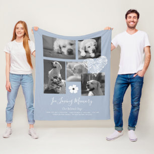 Sentimental Dog Memorial Keepsake Gift Add Poem Fleece Blanket