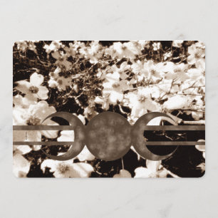 Sentimental Dogwood Triple Moon Handfasting Card