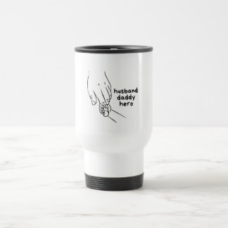 Sentimental Family and Love Line Art Illustration Travel Mug