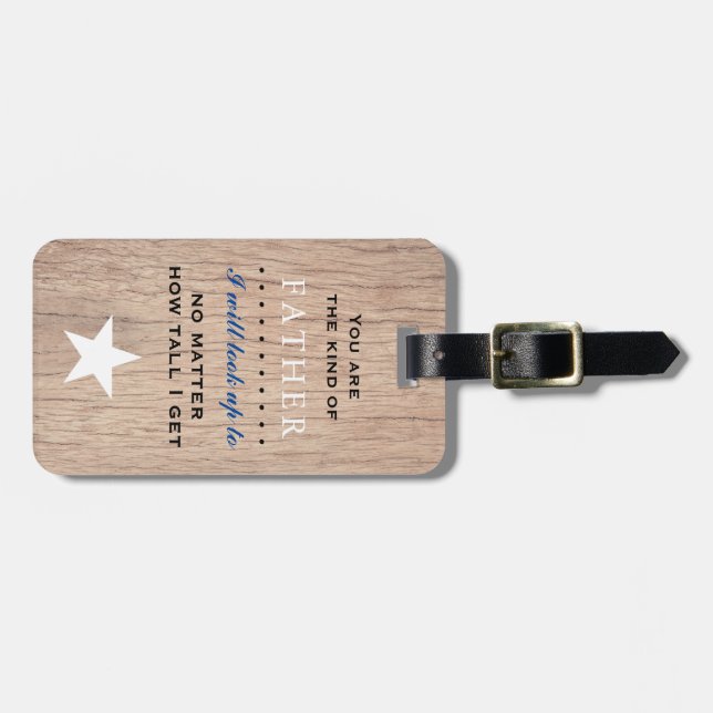 Sentimental Father's Birthday Gift Luggage Tag (Front Horizontal)