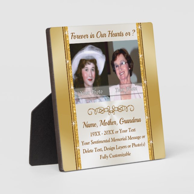 Sentimental Gifts for Someone who Lost a Loved One Plaque (Front)