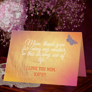 Sentimental Keepsake Elegant Modern Mothers Day Card