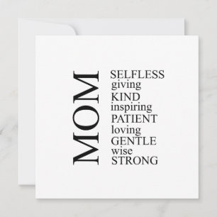 Sentimental Minimalist Custom Mum Message Card