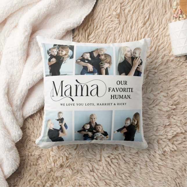 Sentimental Photo Collage Mama Keepsake  Cushion (Blanket)