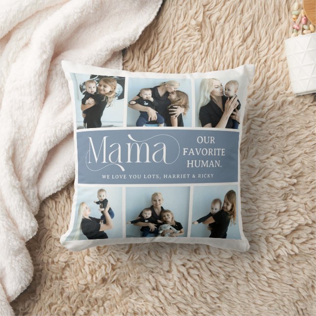 Sentimental Photo Collage Mama Keepsake  Cushion (Blanket)