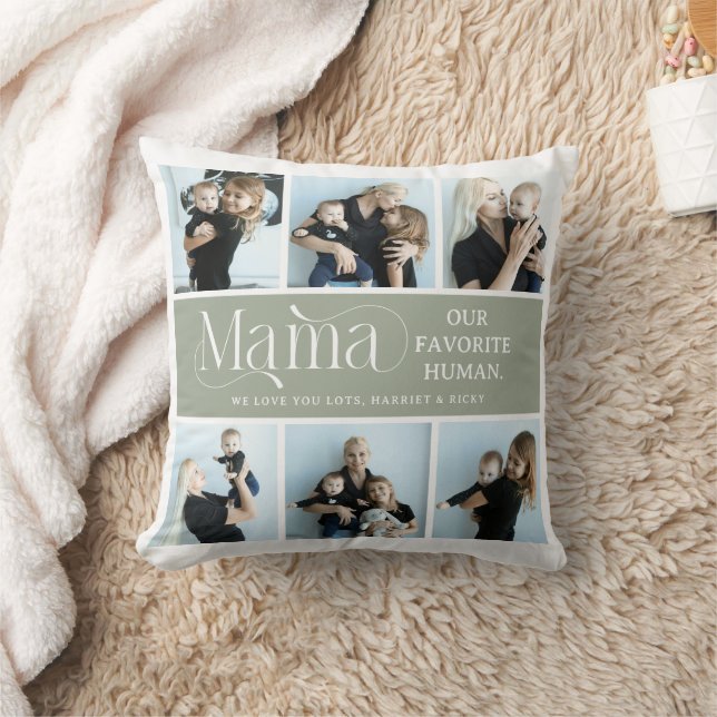 Sentimental Photo Collage Mama Keepsake  Cushion (Blanket)