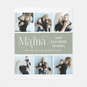 Sentimental Photo Collage Mama Keepsake Fleece Blanket