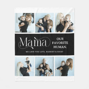 Sentimental Photo Collage Mama Keepsake  Fleece Blanket