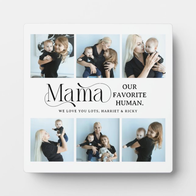 Sentimental Photo Collage Mama Keepsake  Plaque (Front)