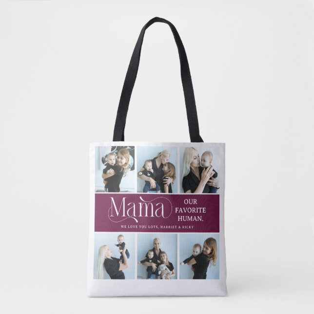 Sentimental Photo Collage Mama Keepsake  Tote Bag (Front)