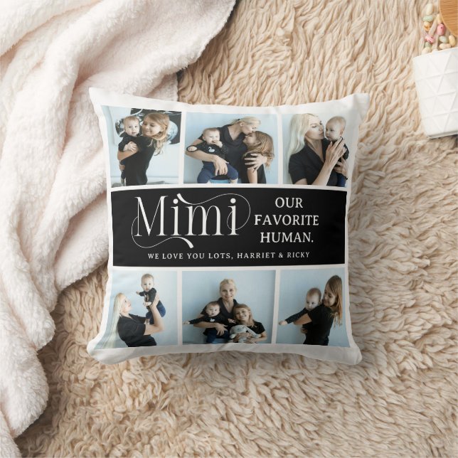 Sentimental Photo Collage Mimi Keepsake  Cushion (Blanket)
