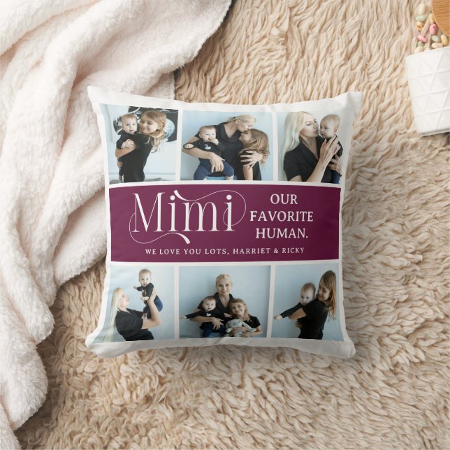 Sentimental Photo Collage Mimi Keepsake  Cushion (Blanket)