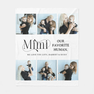 Sentimental Photo Collage Mimi Keepsake Fleece Blanket