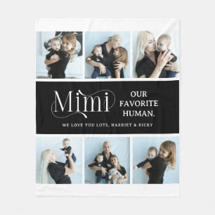 Sentimental Photo Collage Mimi Keepsake  Fleece Blanket