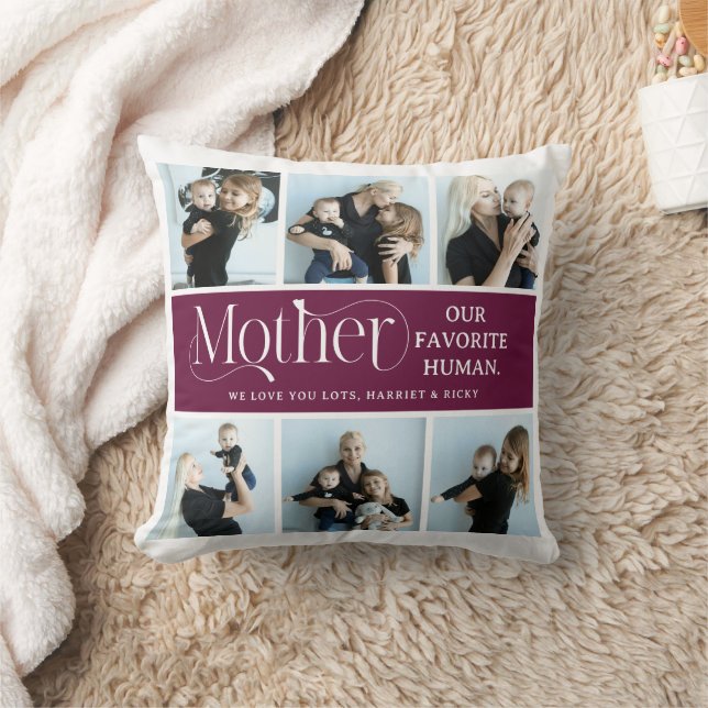 Sentimental Photo Collage Mom Keepsake  Cushion (Blanket)