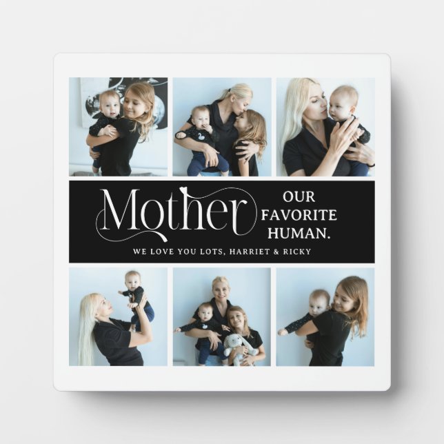 Sentimental Photo Collage Mum Keepsake  Plaque (Front)