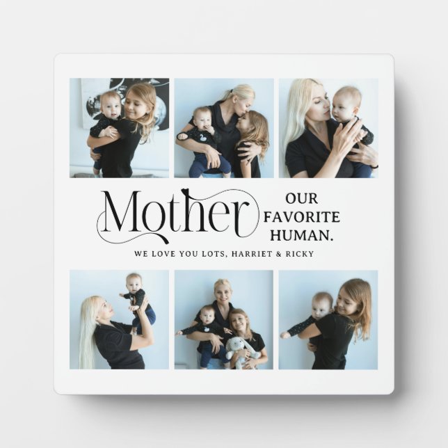 Sentimental Photo Collage Mum Keepsake  Plaque (Front)