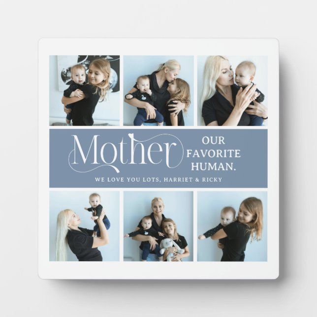Sentimental Photo Collage Mum Keepsake  Plaque (Front)