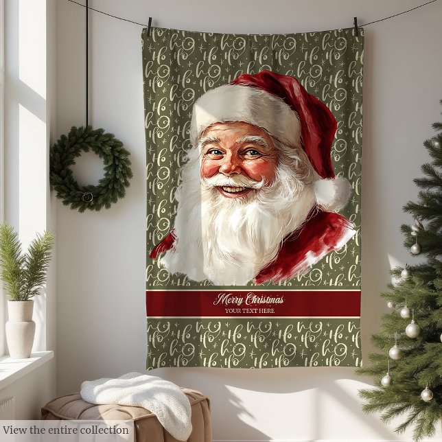 Sentimental Vintage Santa Claus Holiday Blanket (Sentimental Vintage Santa Claus Holiday Blanket)