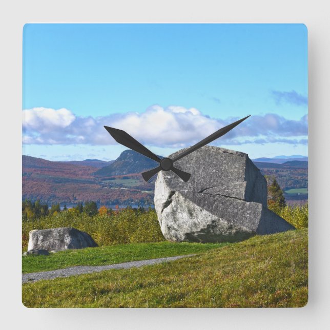Sentinel Rock State Park, Westmore, Vermont Square Wall Clock (Front)