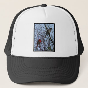 Sentinels Blue Jay and Cardinal by Lee Hiller Trucker Hat