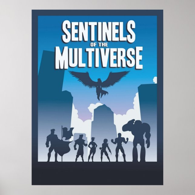 Sentinels of the Multiverse Board Game Minimalist Poster (Front)