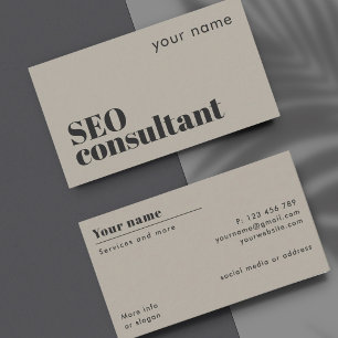 SEO Consultant modern Business Card