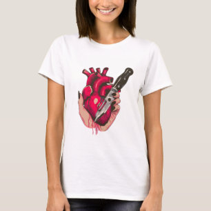 SEO Title: Anatomical Heart and Dagger Illustratio T-Shirt