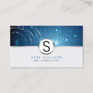 SEOConsultant Computer Circuits Monogram Internet Business Card