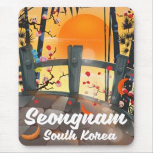 Seongnam South Korea travel poster Mouse Pad