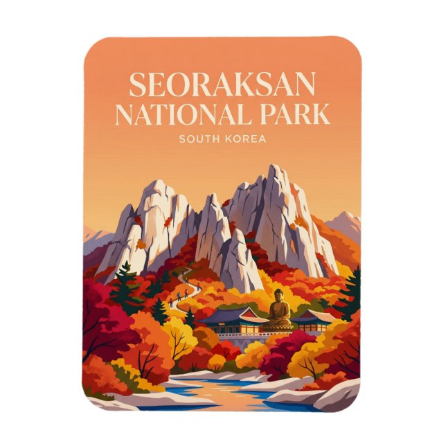 Seoraksan National Park South Korea Magnet (Vertical)