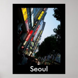 Seoul at Dusk Poster