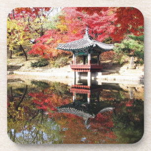 Seoul Autumn colours cork coasters