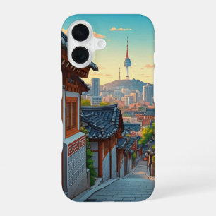 Seoul Bukchon South Korea Sunset iPhone 16 Case
