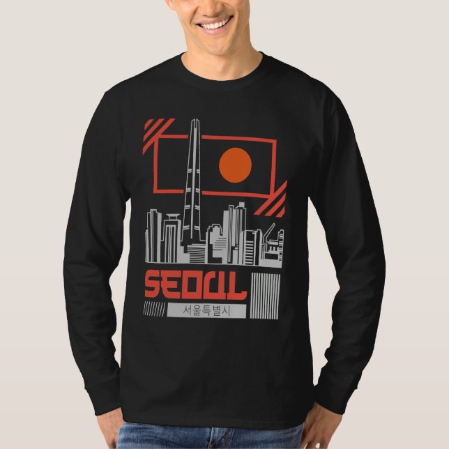 Seoul Capital City of South Korea Hangul Korean Wr T-Shirt (Front)