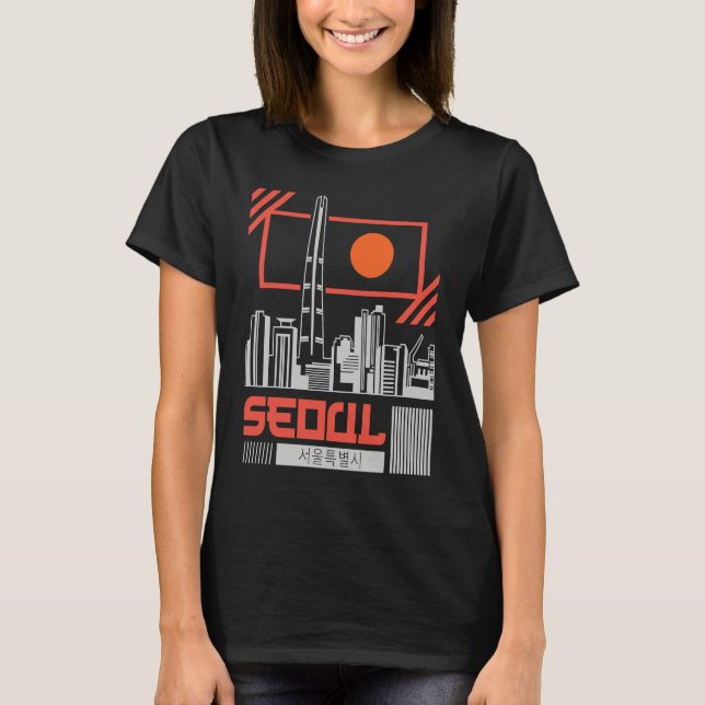 Seoul Capital City of South Korea Hangul Korean Wr T-Shirt (Front)
