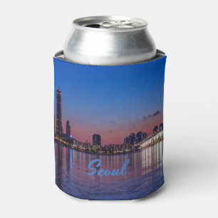 Seoul Capital of South Korea City Skyline Can Cooler