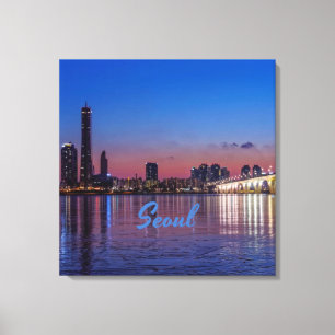 Seoul Capital of South Korea City Skyline Canvas Print