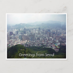 seoul city greetings postcard