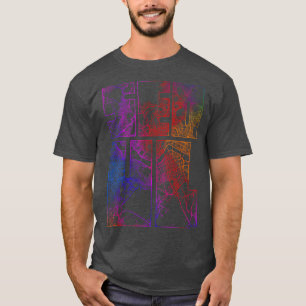 Seoul City Map of South Korea Colorful T-Shirt