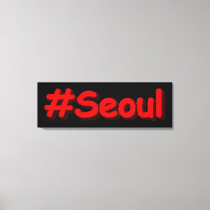 "#Seoul" Cute Design. Buy Now Canvas Print