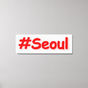 "#Seoul" Cute Design. Buy Now Canvas Print