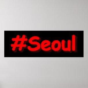 "#Seoul" Cute Design. Buy Now Poster