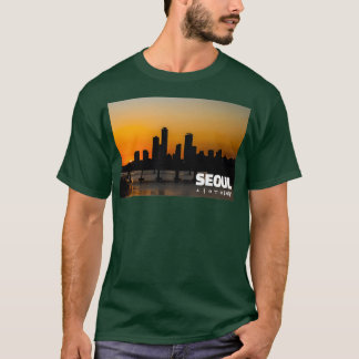 Seoul Han River Bridge and Yeouido Sunset T-Shirt