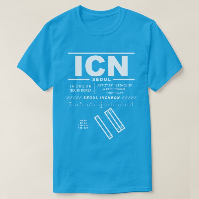 Seoul Incheon International Airport ICN T-Shirt (Design Front)