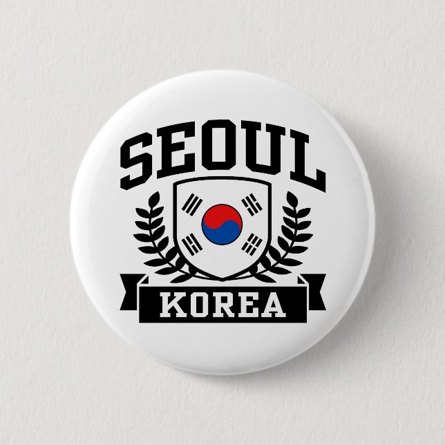Seoul Korea 6 Cm Round Badge (Front)