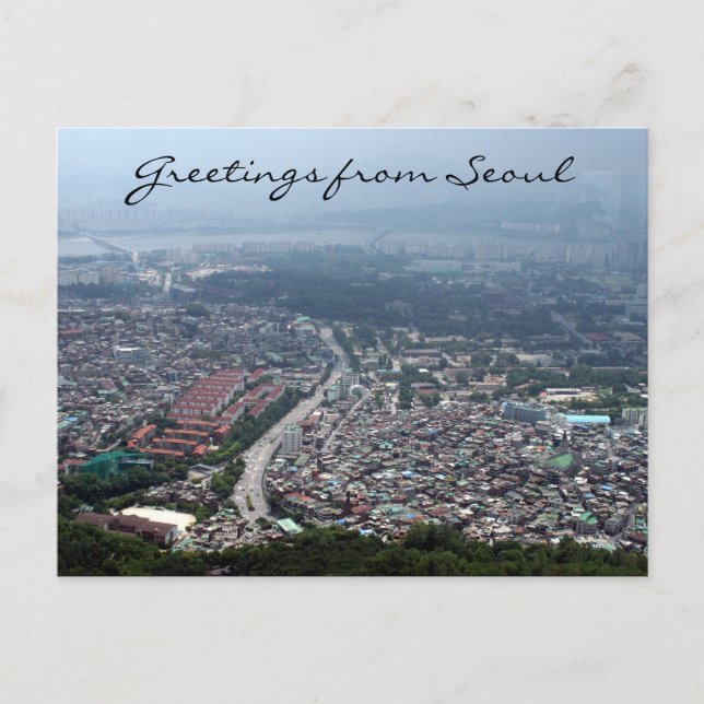seoul korea view postcard (Front)