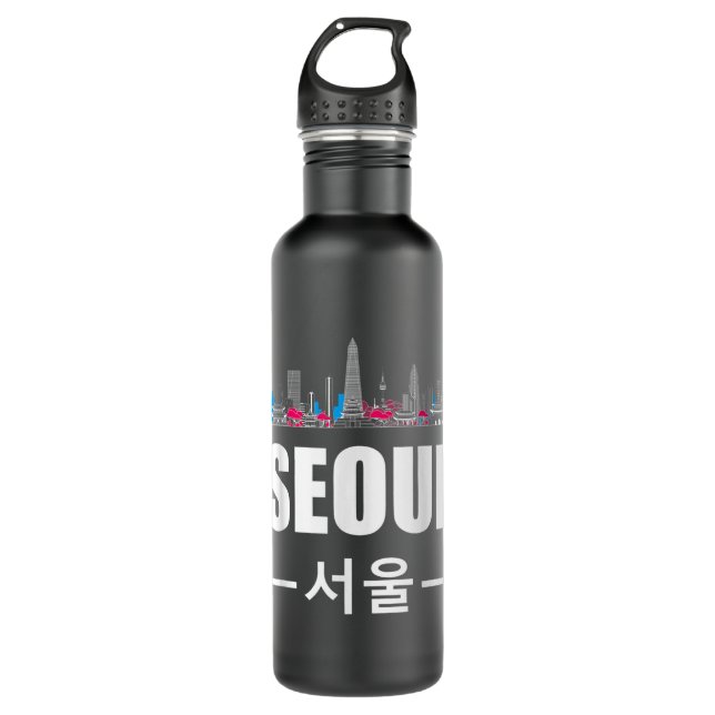 Seoul Kpop South Korea Korean Pop Gift  710 Ml Water Bottle (Front)